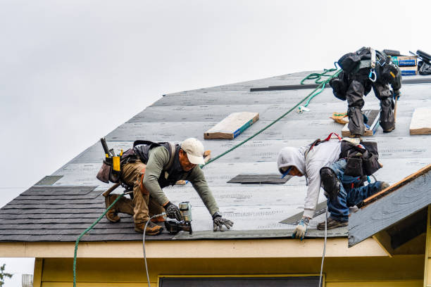 Professional Gutter Installation technician working in Commodore, PA